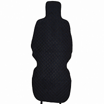 RED Комплект накидок сиденья алькантара на м/автобус (3м) перед черн.ромб/син.нить RAlkMikBlack111